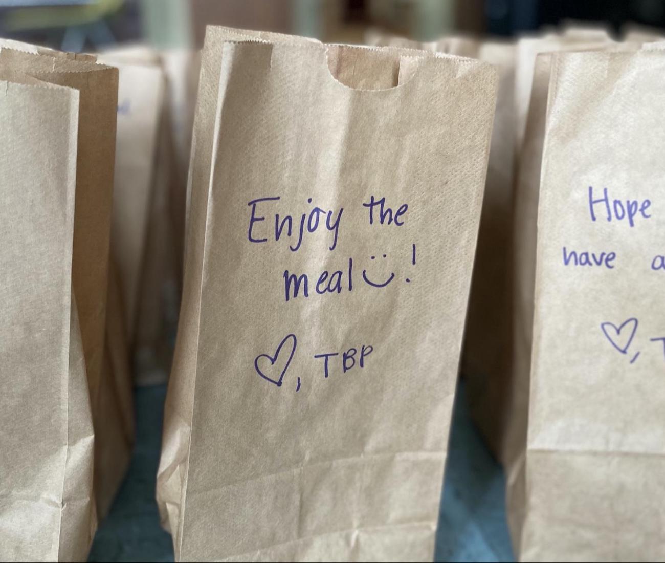 Enjoy this meal paper bag meal